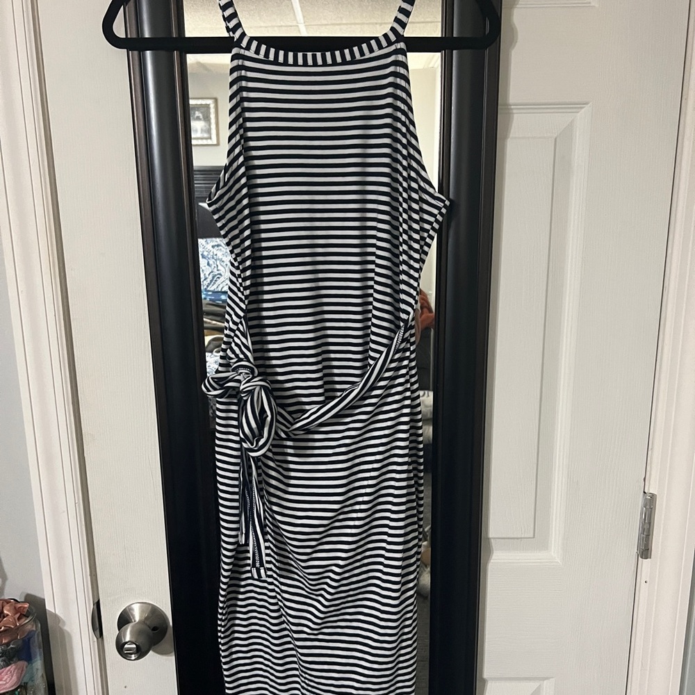 Striped Blue bodycon dress